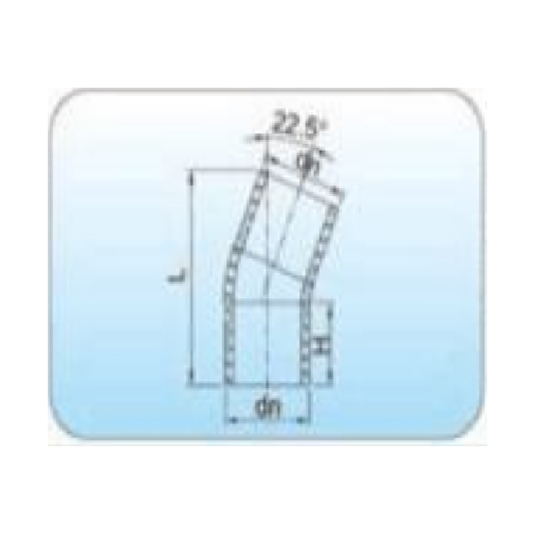 Accesorio de fusión a tope de codo de HDPE de 22,5 grados